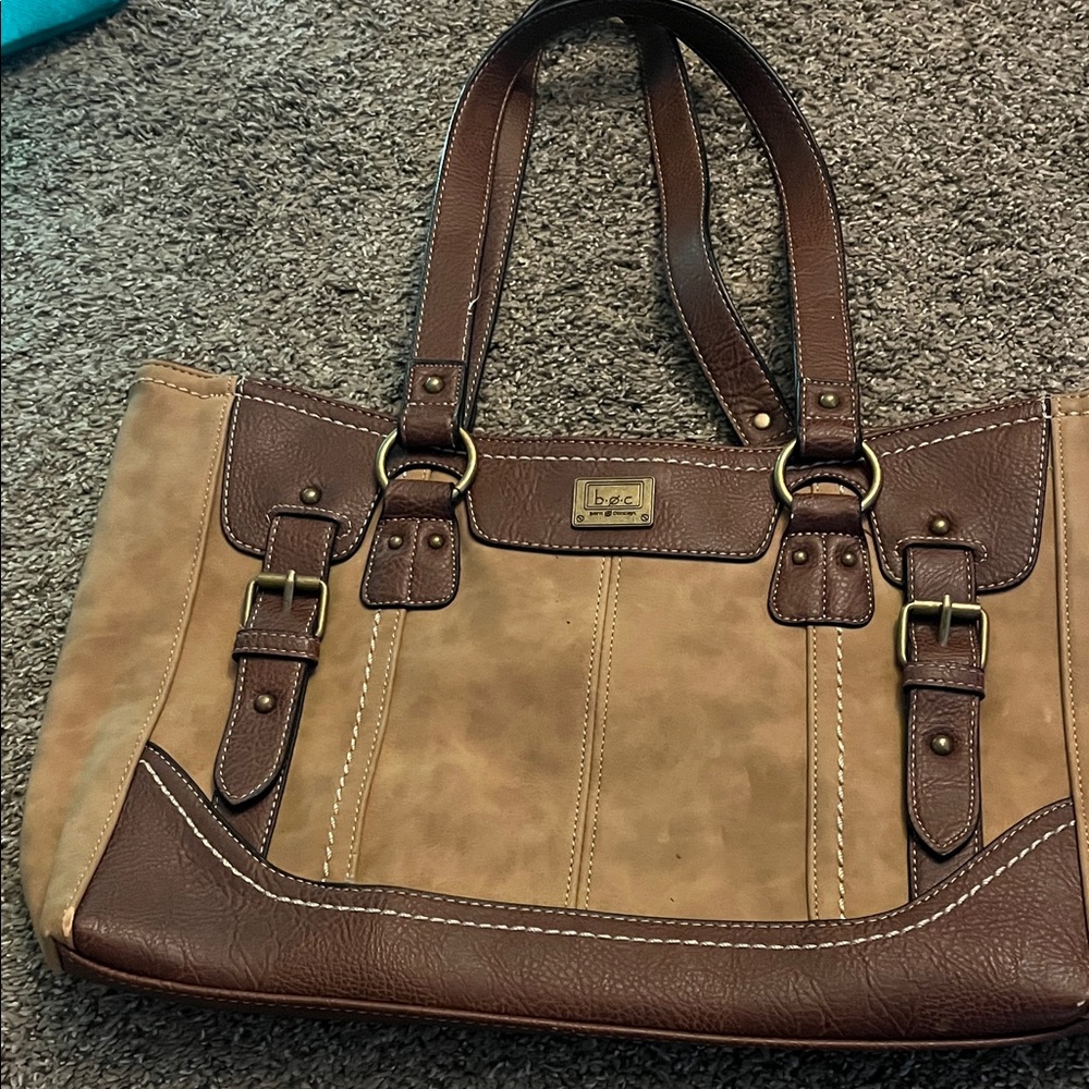 Elegant Bueno Brown and Tan Shoulder Bag